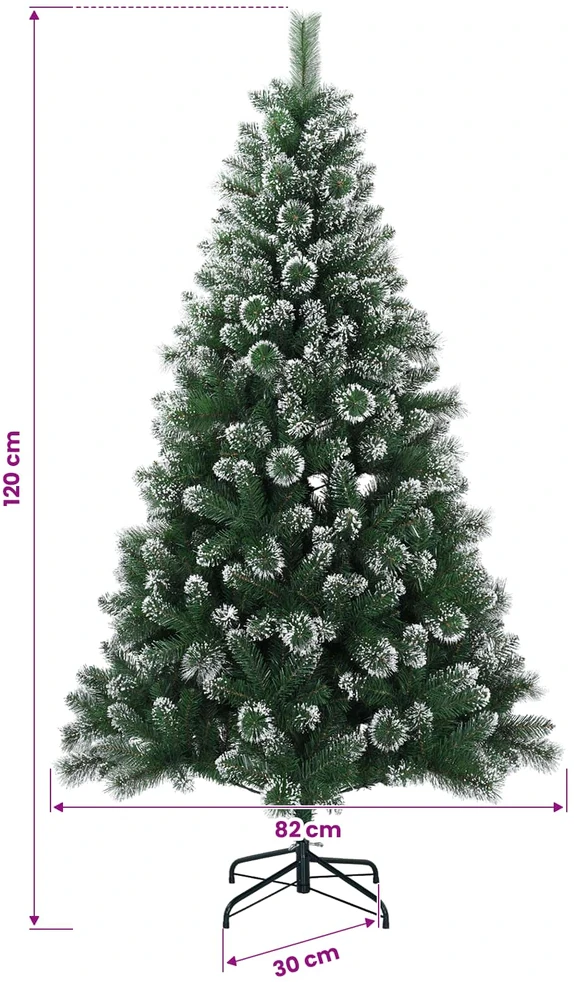 Dirbtinė Kalėdų eglutė su burbulais 120 cm 150 LED Šilta balta