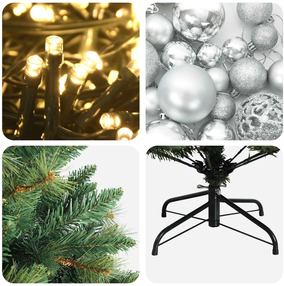Dirbtinė Kalėdų eglutė su burbulais 120 cm 150 LED Šilta balta