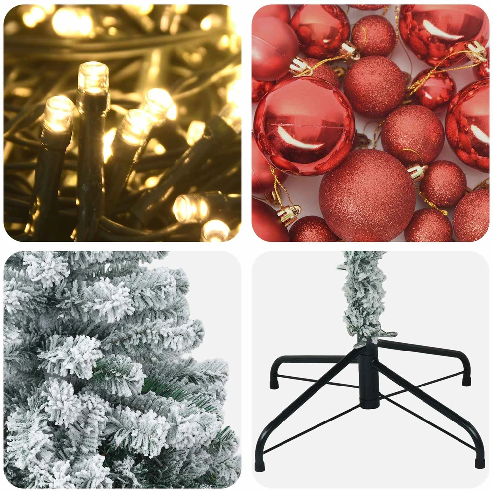 Dirbtinė Kalėdų eglutė su burbulais 120 cm 150 LED Šilta balta