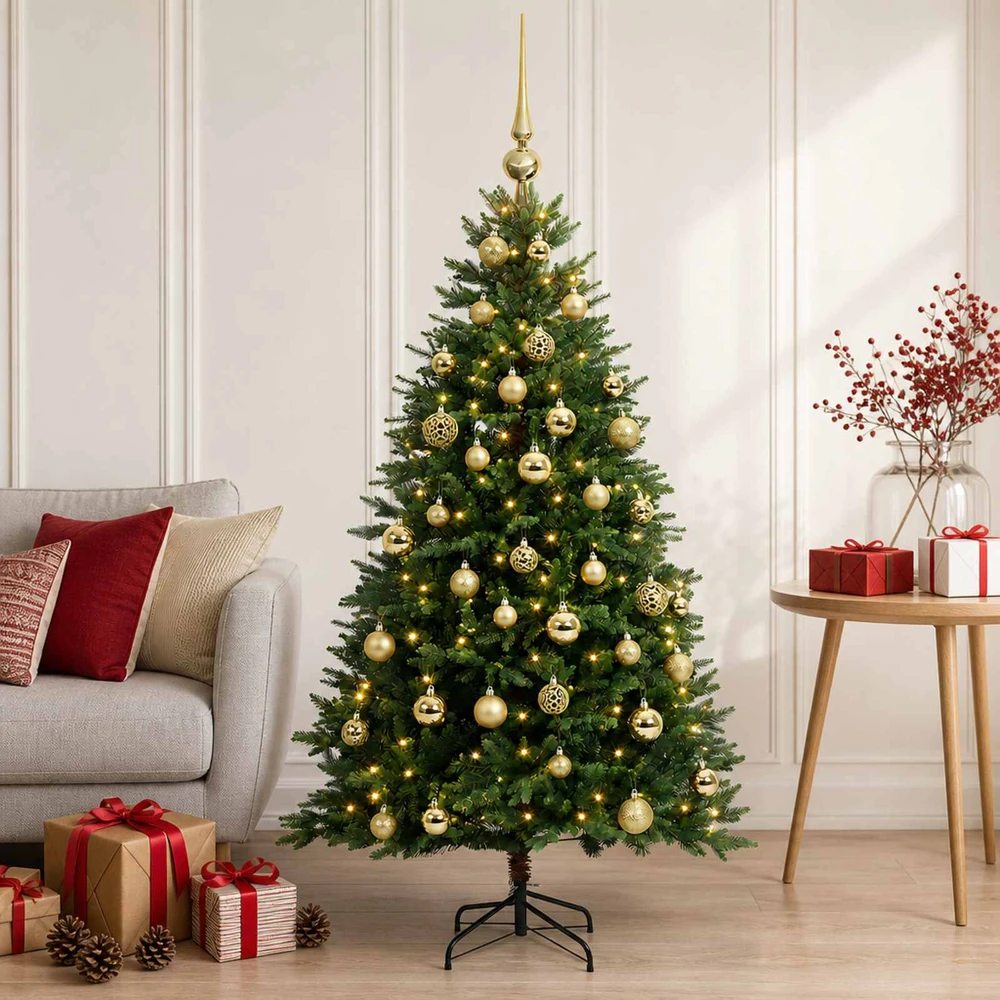 Dirbtinė Kalėdų eglutė su burbulais 120 cm 150 LED Šilta balta