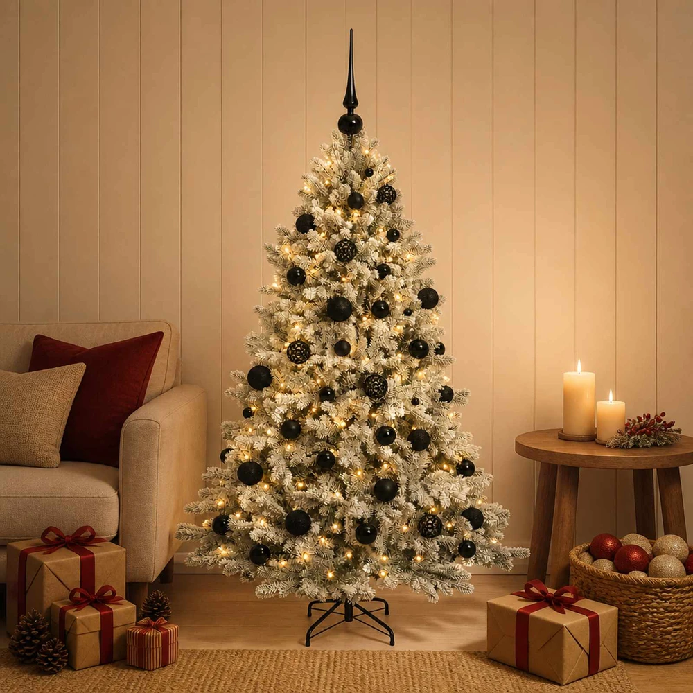 Dirbtinė Kalėdų eglutė su burbulais 120 cm 150 LED Šilta balta
