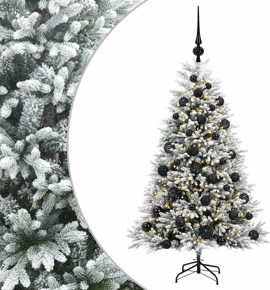 Dirbtinė Kalėdų eglutė su burbulais 120 cm 150 LED Šilta balta