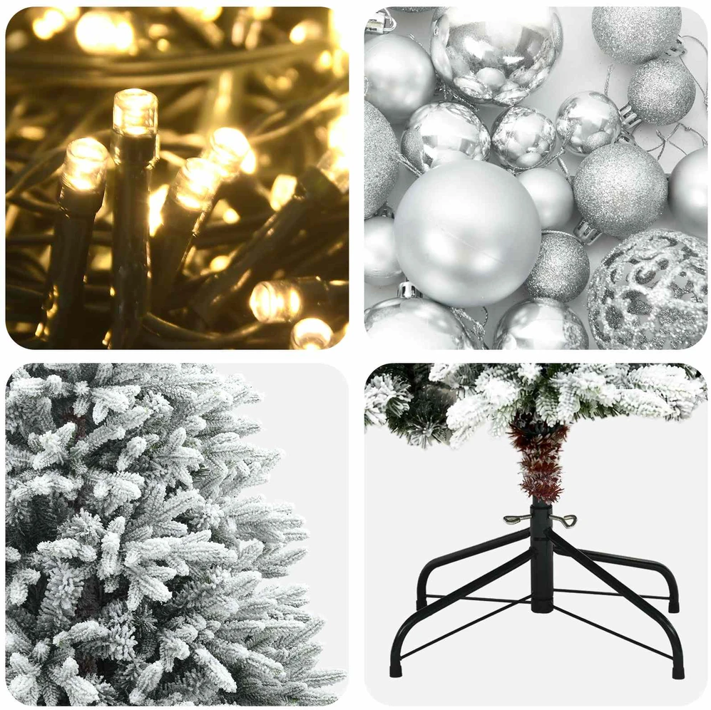 Dirbtinė Kalėdų eglutė su burbulais 120 cm 150 LED Šilta balta