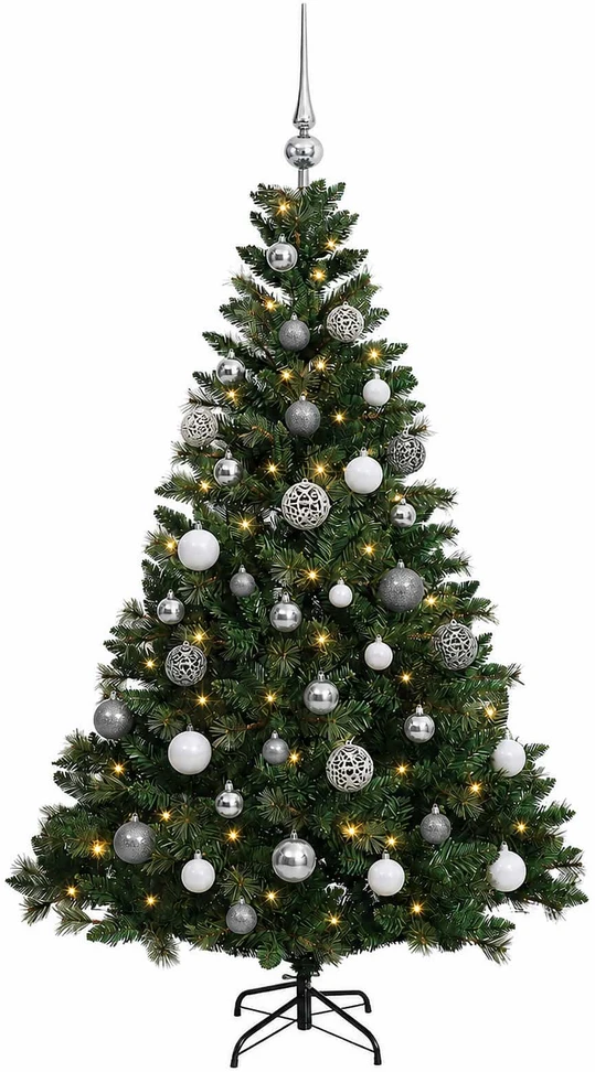Dirbtinė Kalėdų eglutė su burbulais 120 cm 150 LED Šilta balta