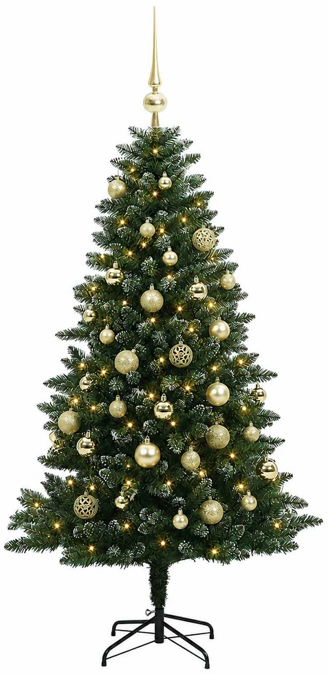 Dirbtinė Kalėdų eglutė su burbulais 120 cm 150 LED Šilta balta