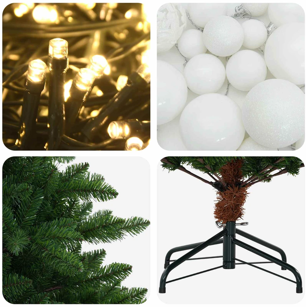 Dirbtinė Kalėdų eglutė su burbulais 120 cm 150 LED Šilta balta