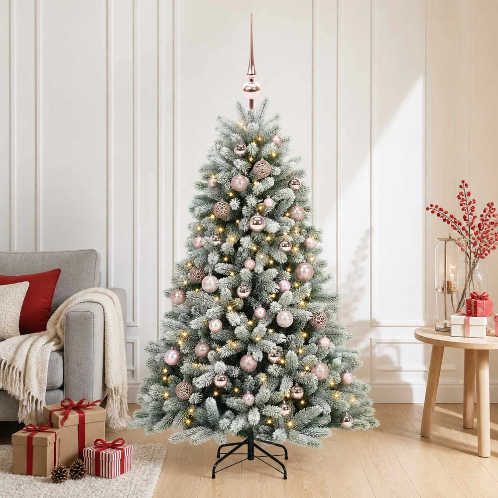 Dirbtinė Kalėdų eglutė su burbulais 120 cm 150 LED Šilta balta