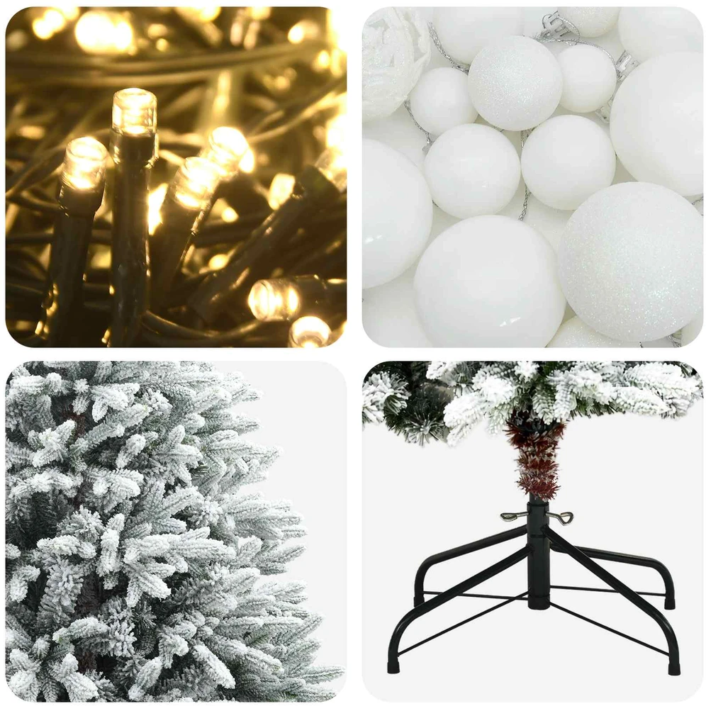 Dirbtinė Kalėdų eglutė su burbulais 120 cm 150 LED Šilta balta
