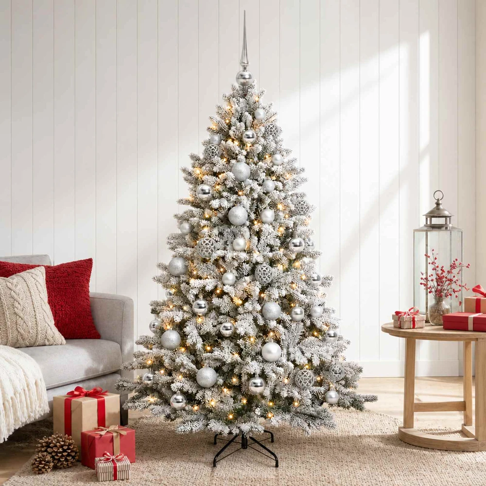 Dirbtinė Kalėdų eglutė su burbulais 120 cm 150 LED Šilta balta