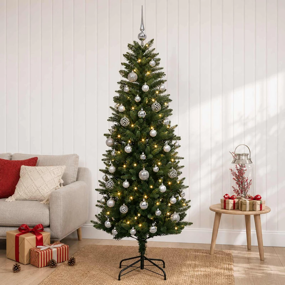 Dirbtinė Kalėdų eglutė su burbulais 120 cm 150 LED Šilta balta