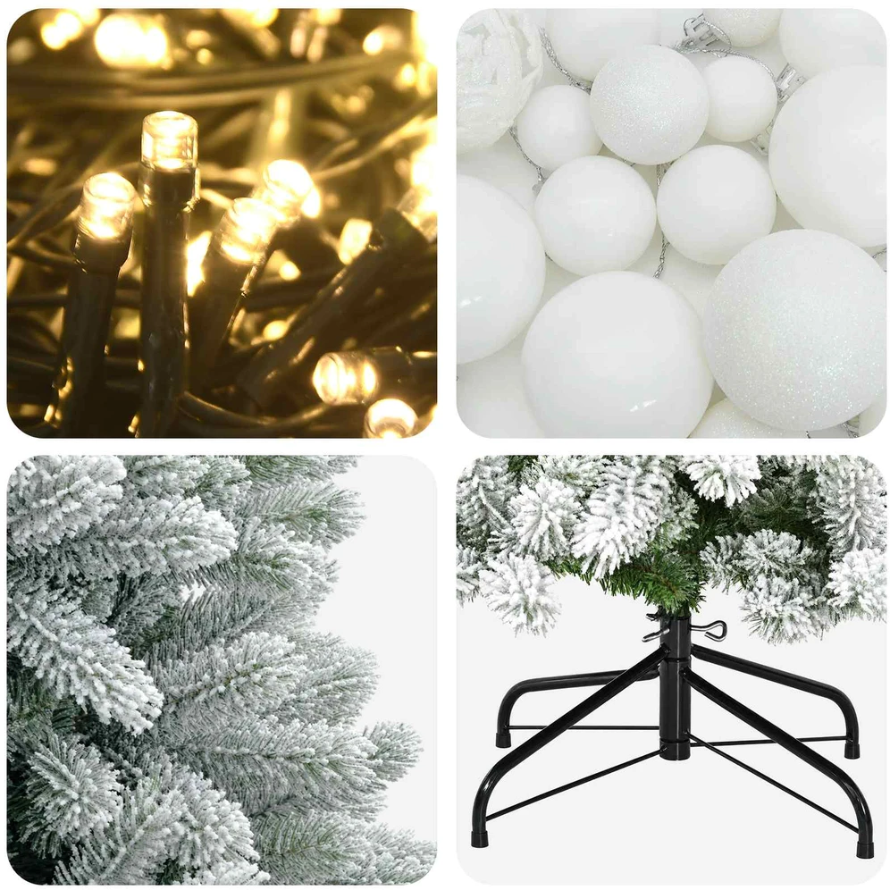 Dirbtinė Kalėdų eglutė su burbulais 120 cm 150 LED Šilta balta