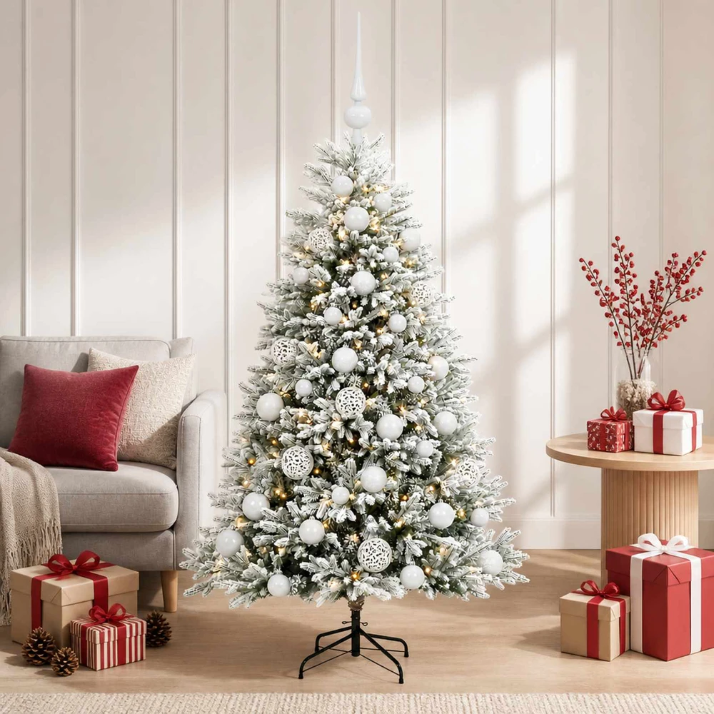Dirbtinė Kalėdų eglutė su burbulais 120 cm 150 LED Šilta balta