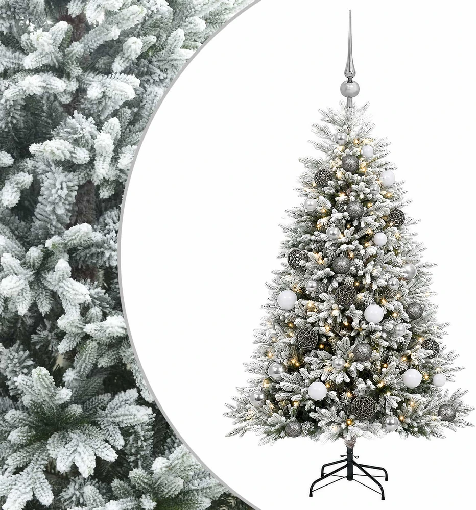 Dirbtinė Kalėdų eglutė su burbulais 120 cm 150 LED Šilta balta