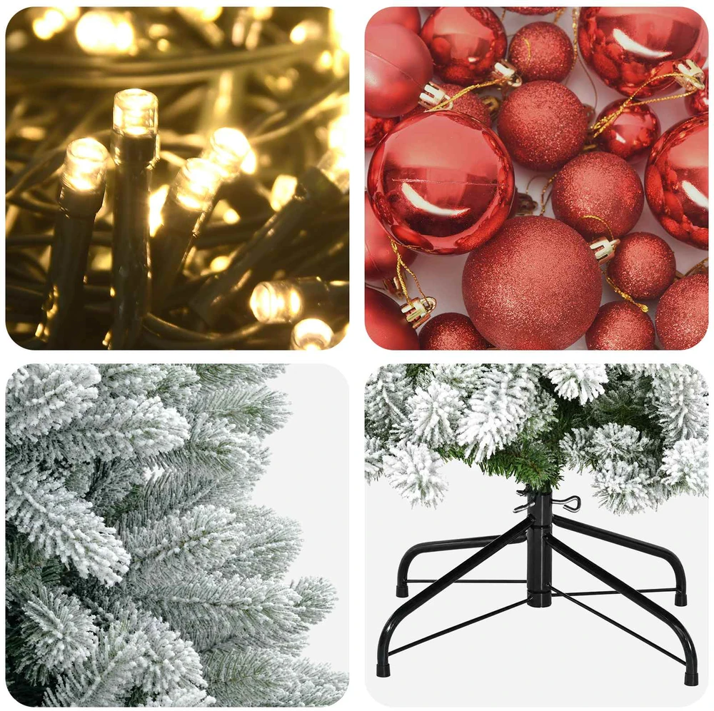 Dirbtinė Kalėdų eglutė su burbulais 120 cm 150 LED Šilta balta