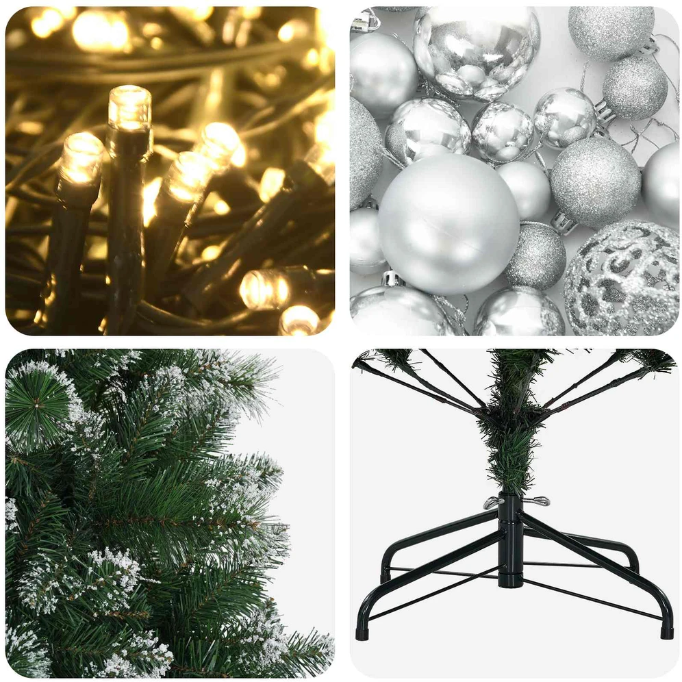 Dirbtinė Kalėdų eglutė su burbulais 120 cm 150 LED Šilta balta