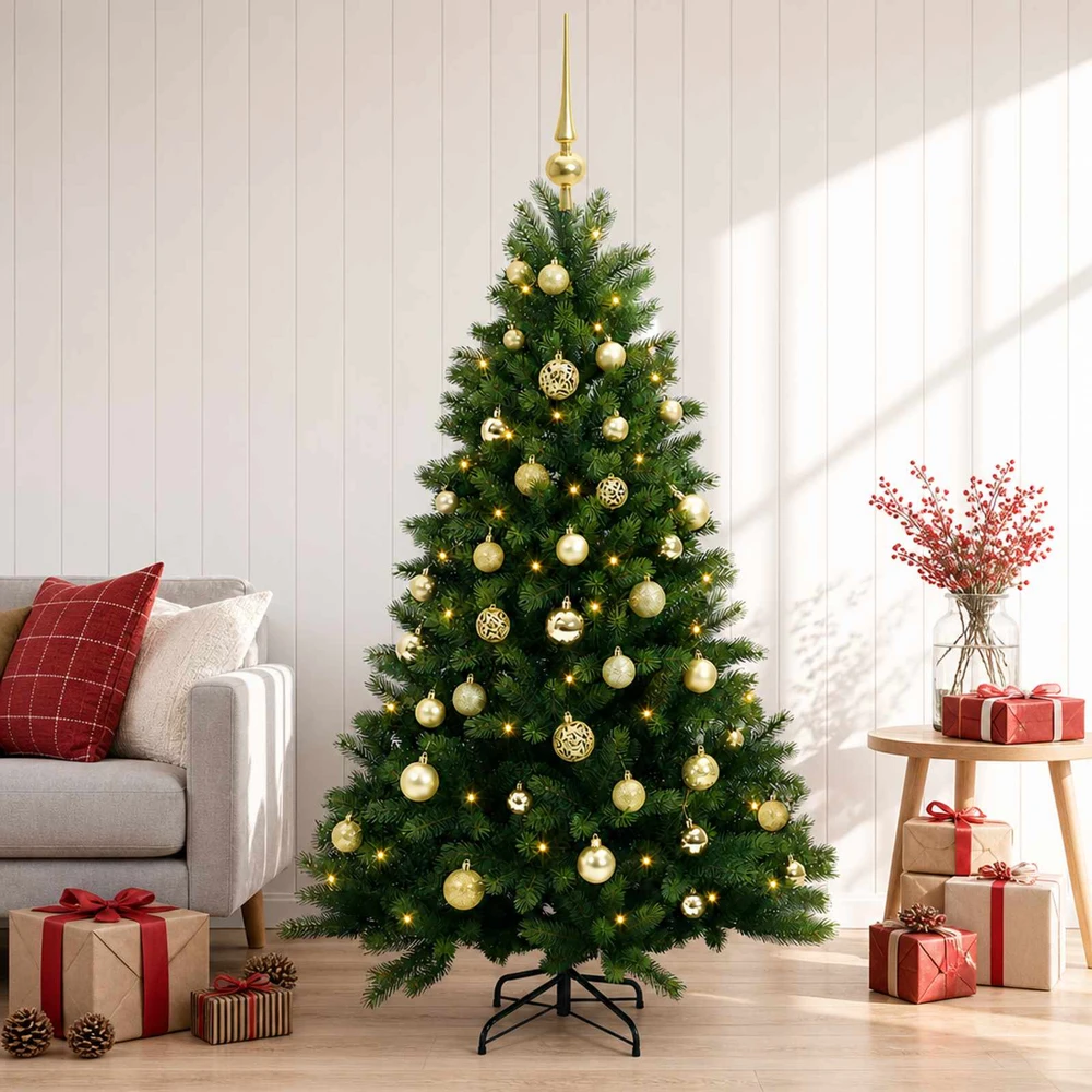 Dirbtinė Kalėdų eglutė su burbulais 120 cm 150 LED Šilta balta