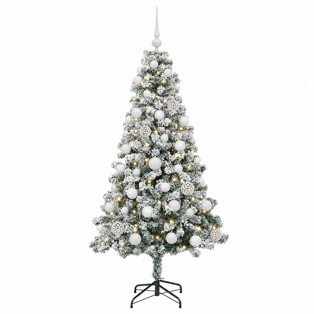 Dirbtinė Kalėdų eglutė su burbulais 120 cm 150 LED Šilta balta