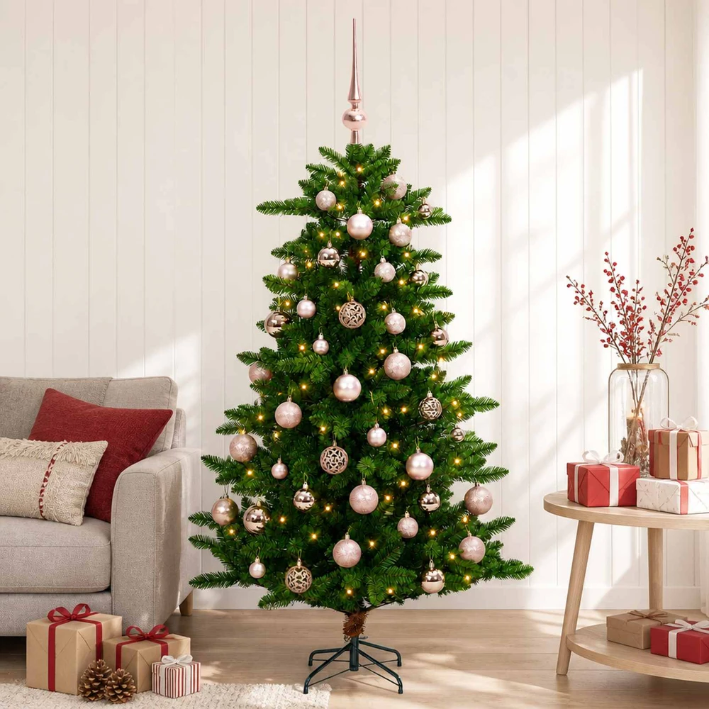 Dirbtinė Kalėdų eglutė su burbulais 120 cm 150 LED Šilta balta