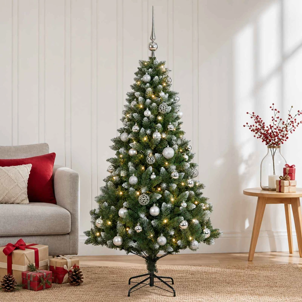 Dirbtinė Kalėdų eglutė su burbulais 120 cm 150 LED Šilta balta