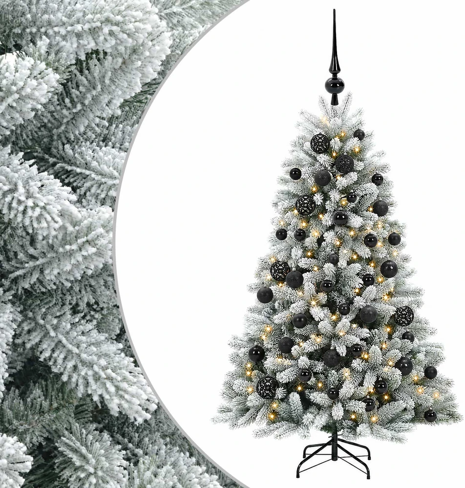 Dirbtinė Kalėdų eglutė su burbulais 120 cm 150 LED Šilta balta