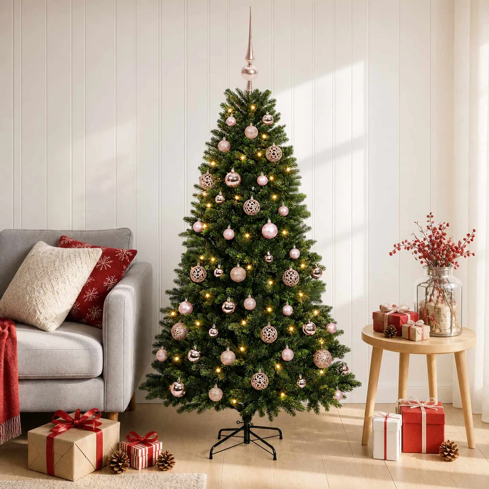 Dirbtinė Kalėdų eglutė su burbulais 120 cm 150 LED Šilta balta