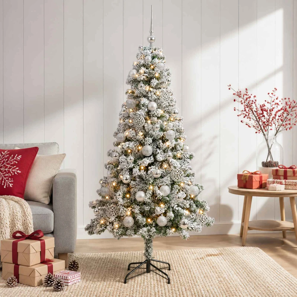 Dirbtinė Kalėdų eglutė su burbulais 120 cm 150 LED Šilta balta