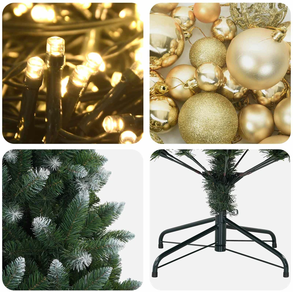 Dirbtinė Kalėdų eglutė su burbulais 120 cm 150 LED Šilta balta