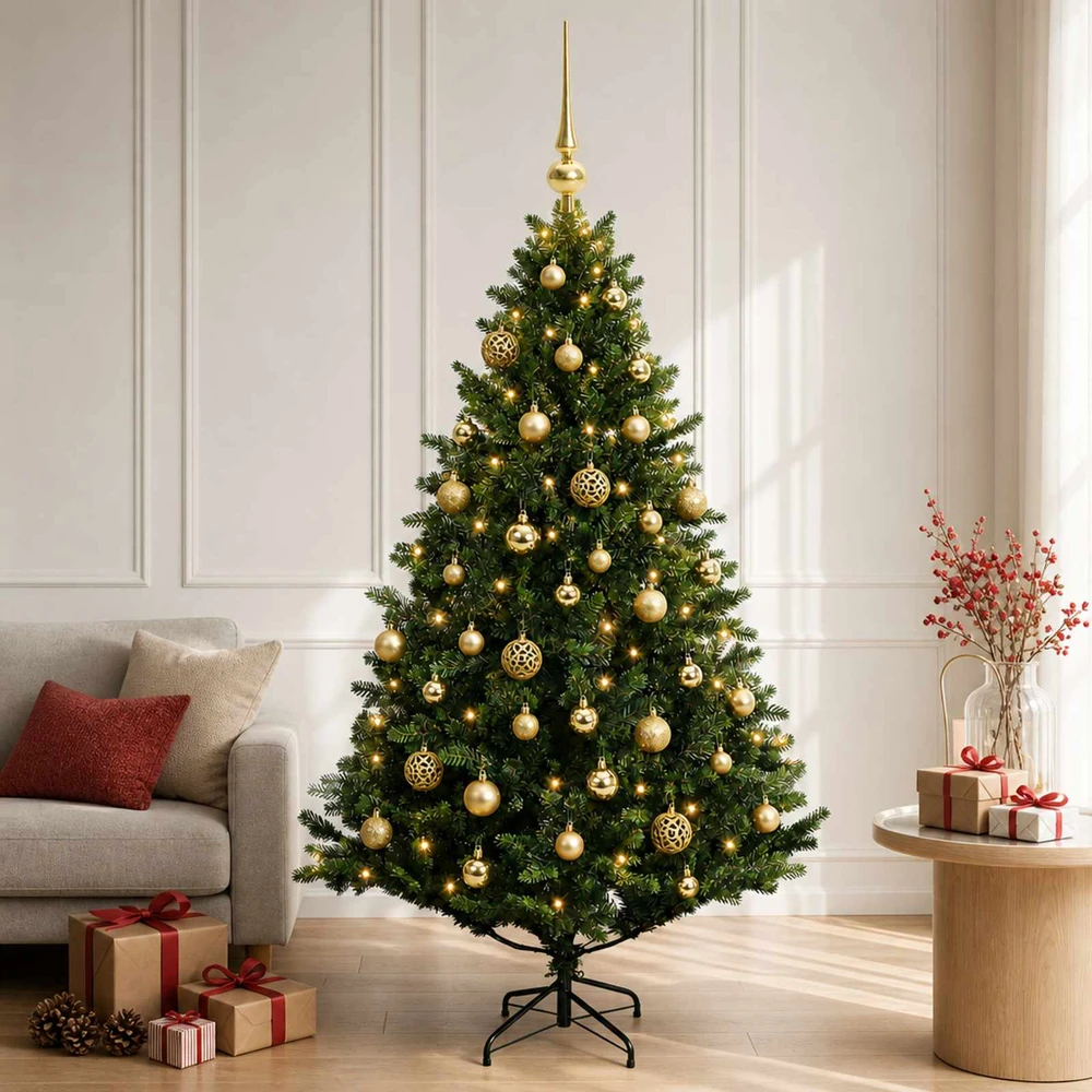 Dirbtinė Kalėdų eglutė su burbulais 120 cm 150 LED Šilta balta