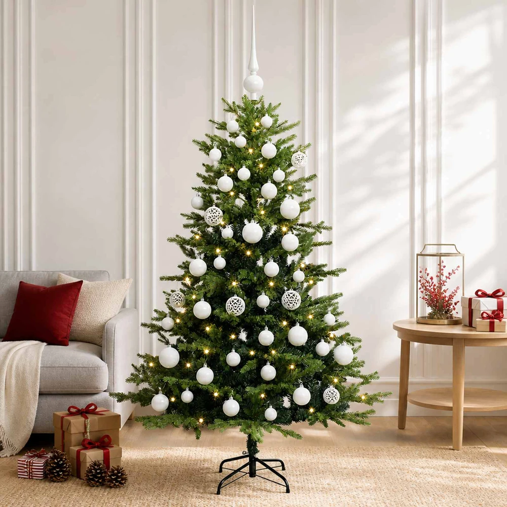 Dirbtinė Kalėdų eglutė su burbulais 120 cm 150 LED Šilta balta