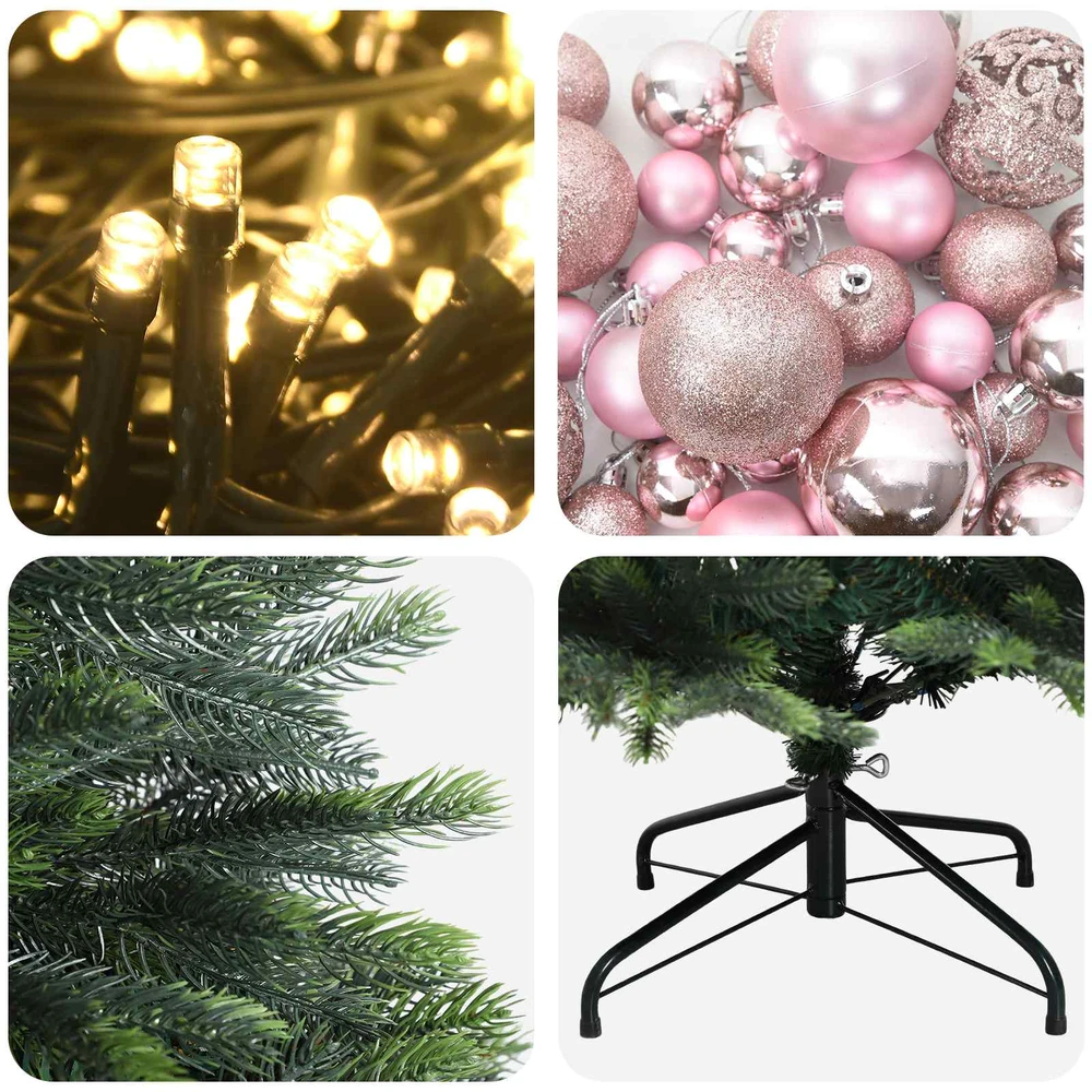 Dirbtinė Kalėdų eglutė su burbulais 120 cm 150 LED Šilta balta
