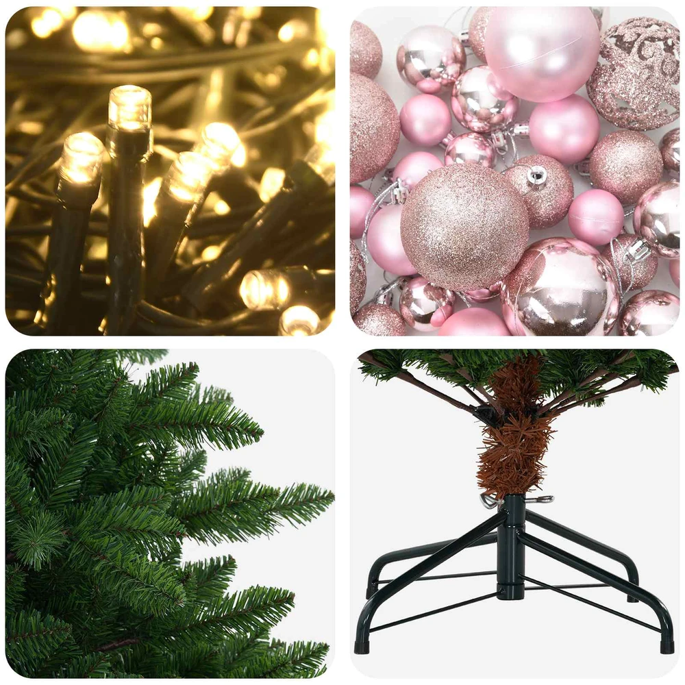 Dirbtinė Kalėdų eglutė su burbulais 120 cm 150 LED Šilta balta