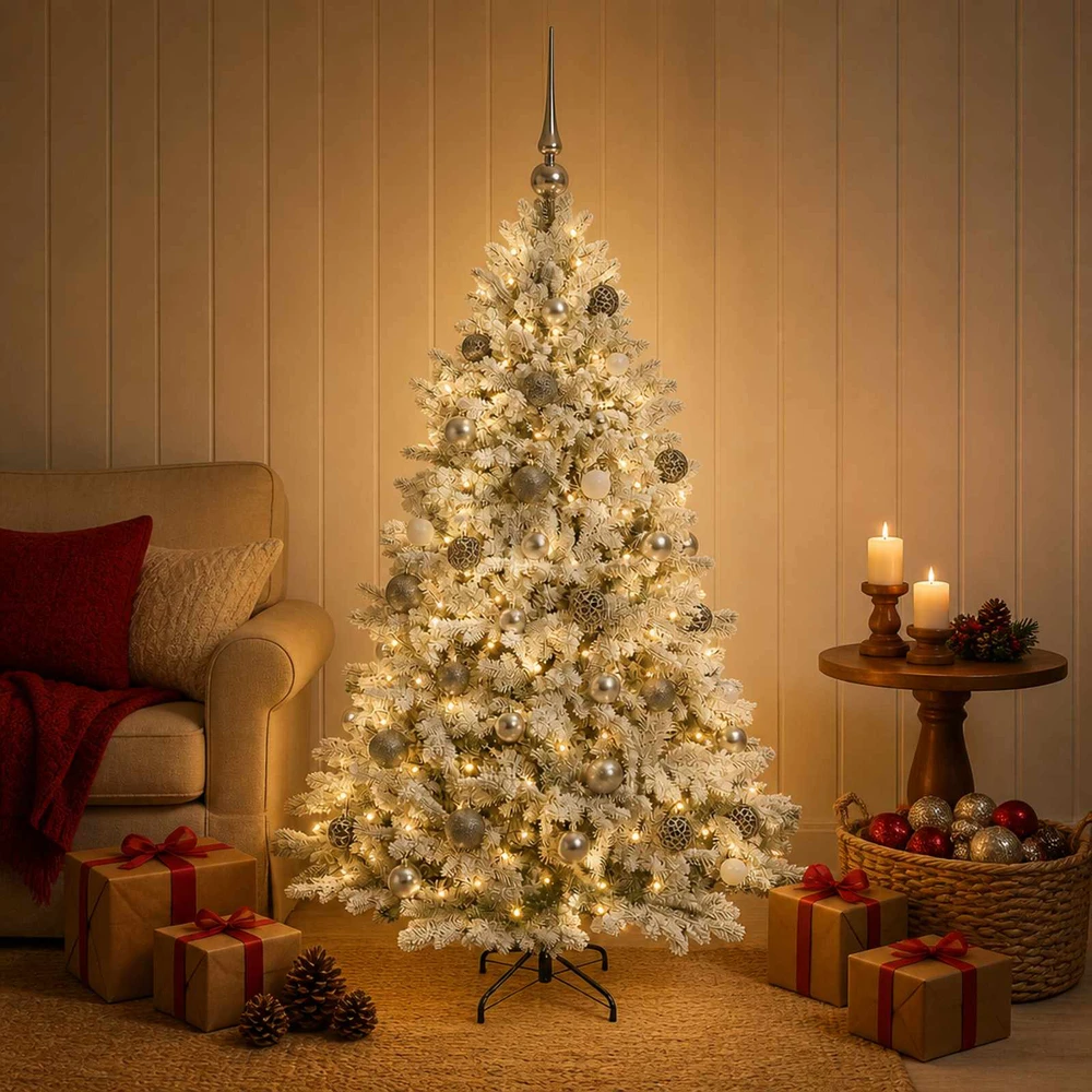 Dirbtinė Kalėdų eglutė su burbulais 150 cm 150 LED Šilta balta