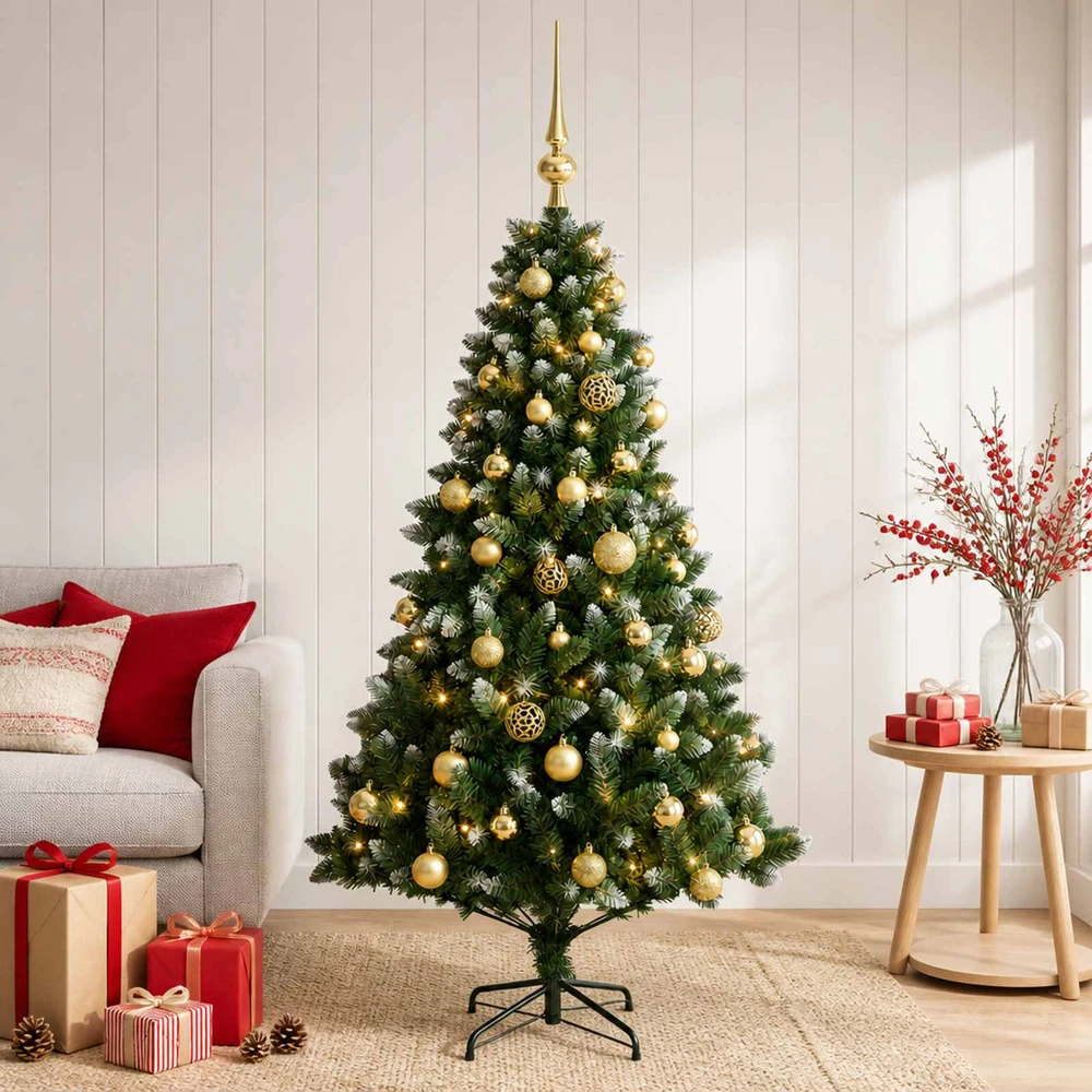 Dirbtinė Kalėdų eglutė su burbulais 150 cm 150 LED Šilta balta