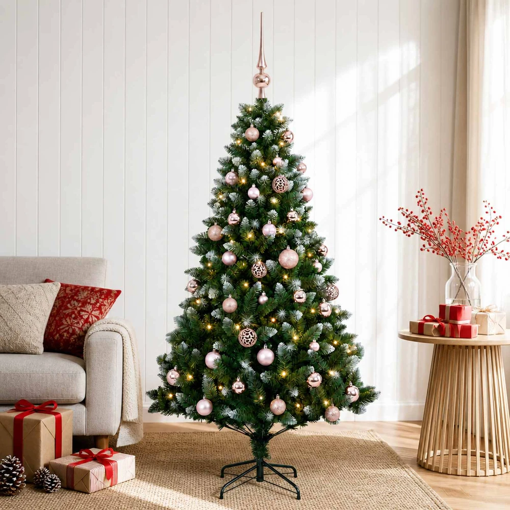 Dirbtinė Kalėdų eglutė su burbulais 150 cm 150 LED Šilta balta