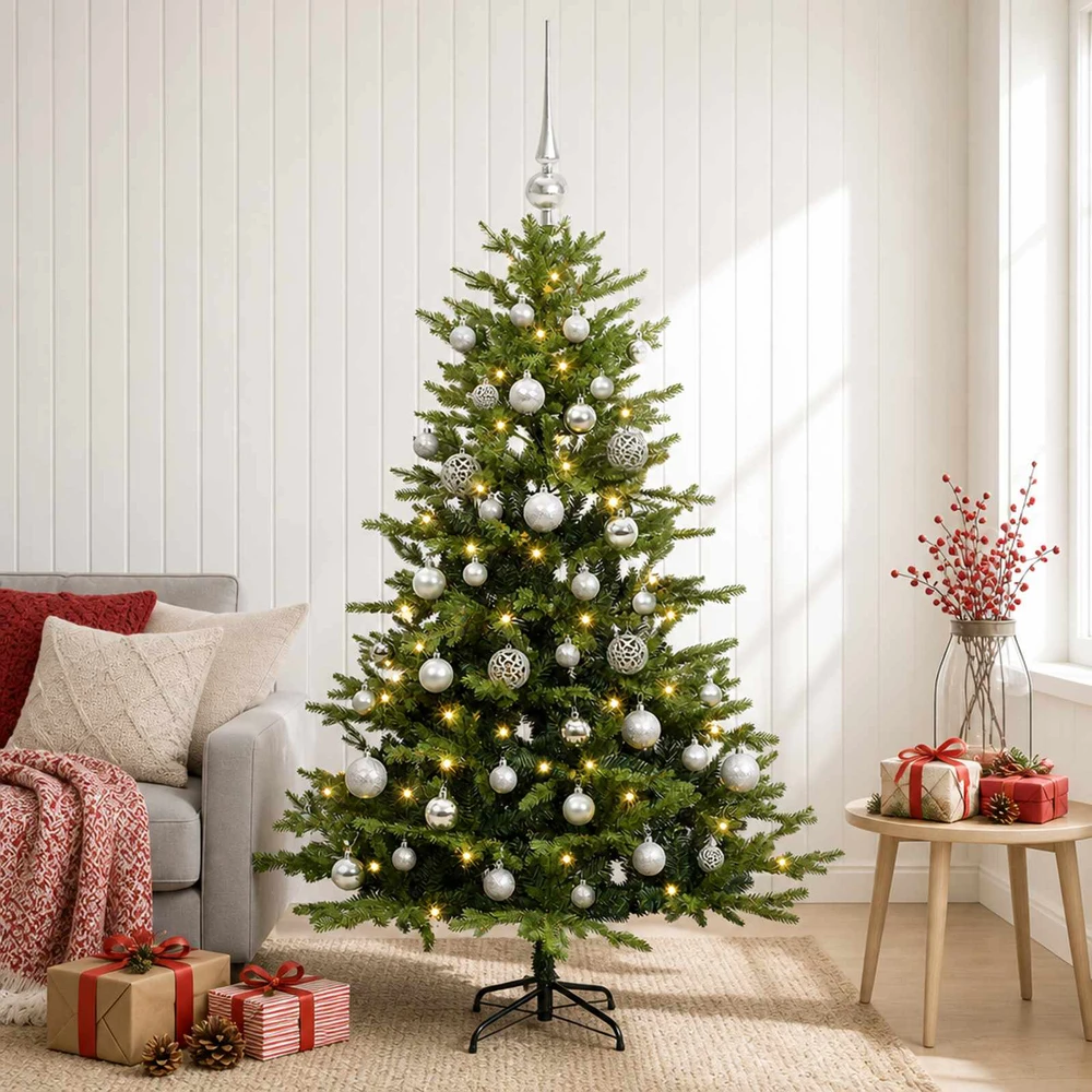 Dirbtinė Kalėdų eglutė su burbulais 150 cm 150 LED Šilta balta