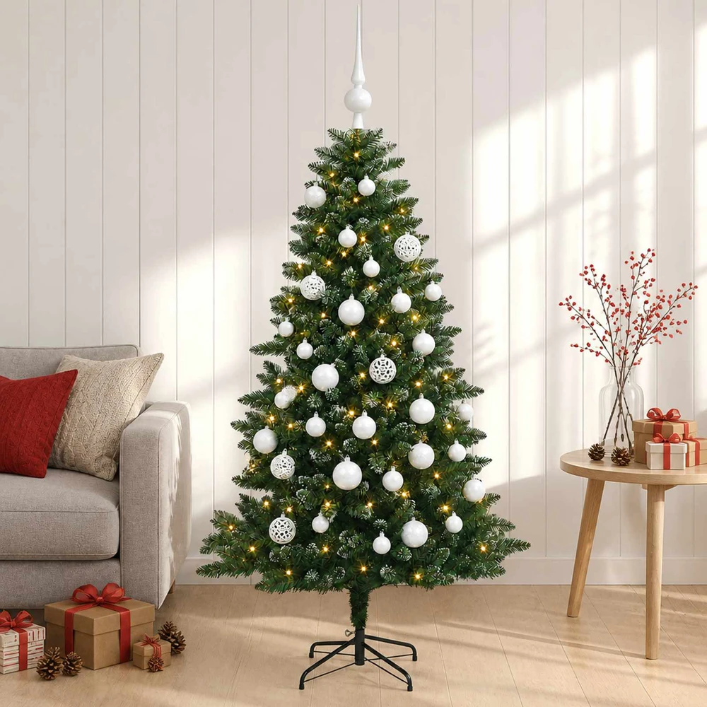 Dirbtinė Kalėdų eglutė su burbulais 150 cm 150 LED Šilta balta