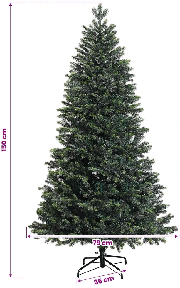 Dirbtinė Kalėdų eglutė su burbulais 150 cm 150 LED Šilta balta