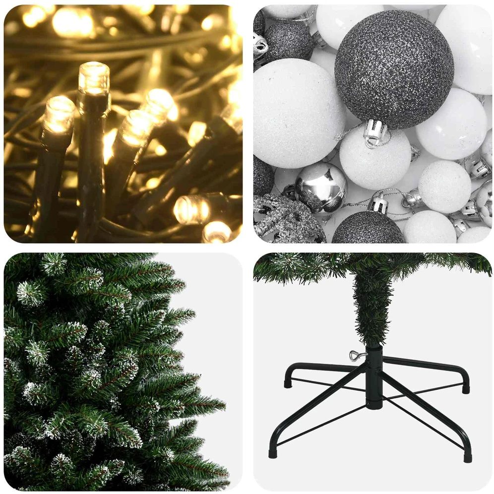 Dirbtinė Kalėdų eglutė su burbulais 150 cm 150 LED Šilta balta