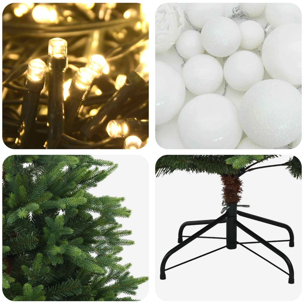 Dirbtinė Kalėdų eglutė su burbulais 150 cm 150 LED Šilta balta