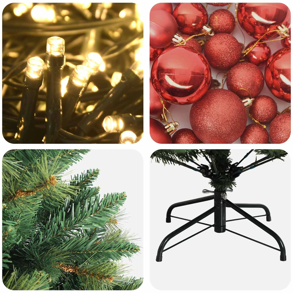 Dirbtinė Kalėdų eglutė su burbulais 150 cm 150 LED Šilta balta