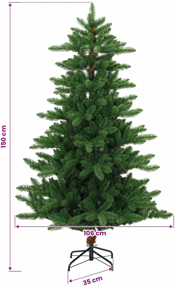 Dirbtinė Kalėdų eglutė su burbulais 150 cm 150 LED Šilta balta