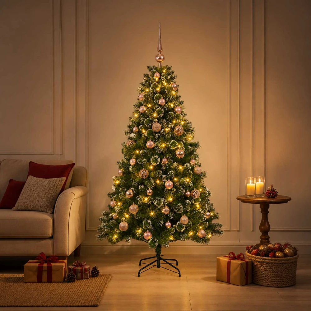 Dirbtinė Kalėdų eglutė su burbulais 150 cm 150 LED Šilta balta