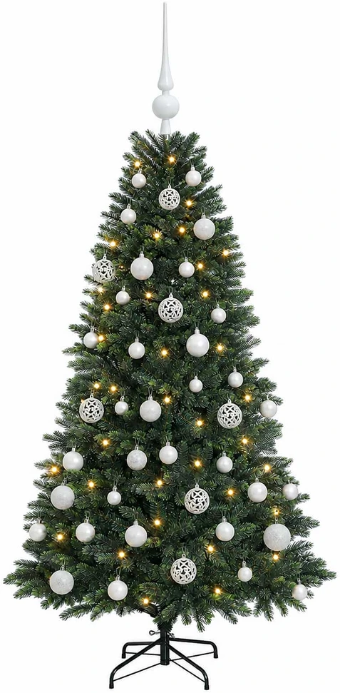 Dirbtinė Kalėdų eglutė su burbulais 150 cm 150 LED Šilta balta