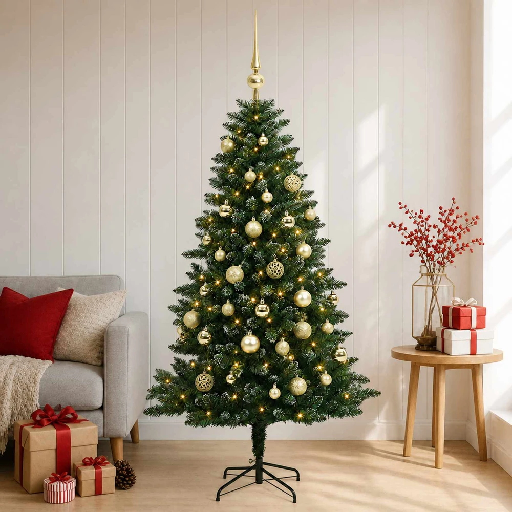 Dirbtinė Kalėdų eglutė su burbulais 150 cm 150 LED Šilta balta