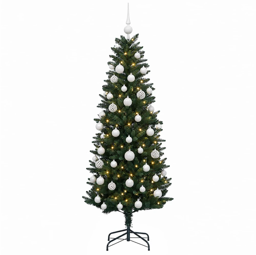 Dirbtinė Kalėdų eglutė su burbulais 150 cm 150 LED Šilta balta