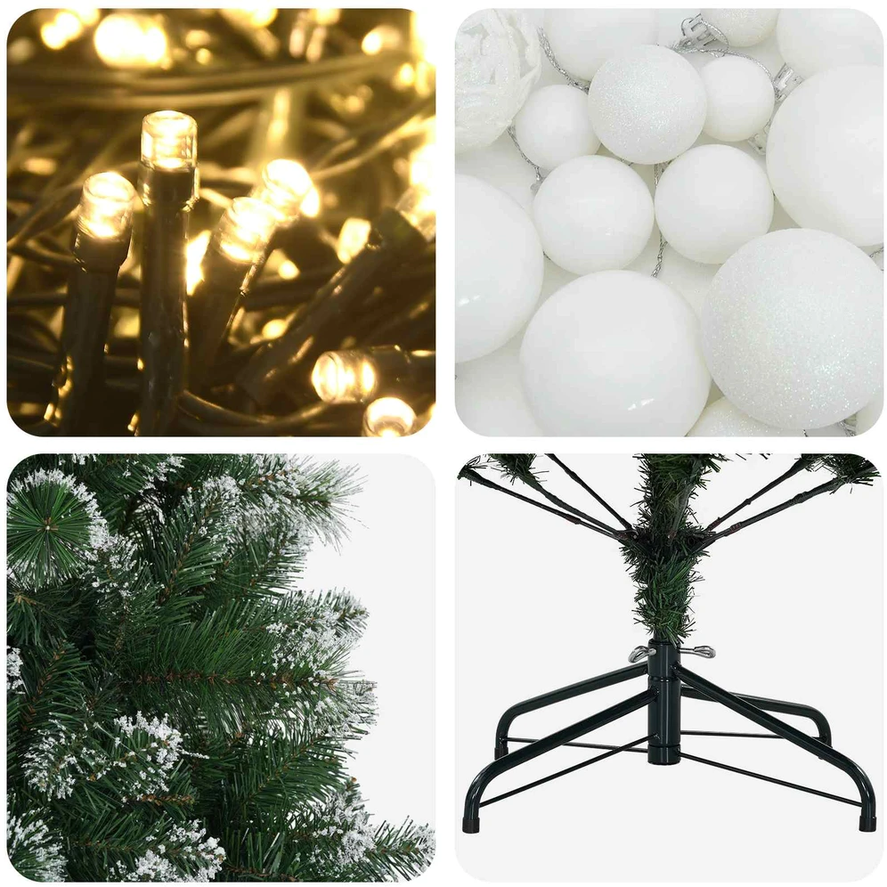 Dirbtinė Kalėdų eglutė su burbulais 150 cm 150 LED Šilta balta