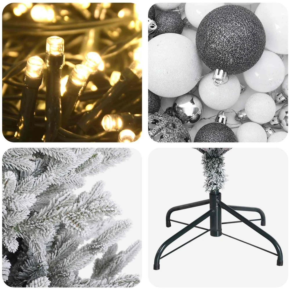 Dirbtinė Kalėdų eglutė su burbulais 150 cm 150 LED Šilta balta