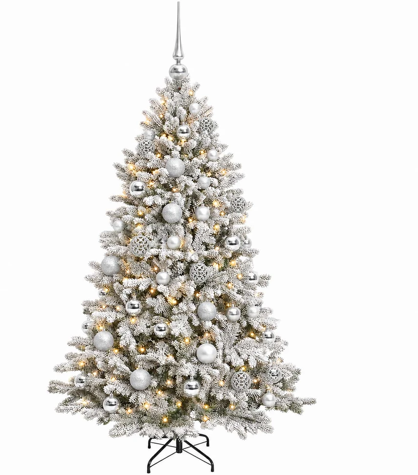 Dirbtinė Kalėdų eglutė su burbulais 150 cm 150 LED Šilta balta