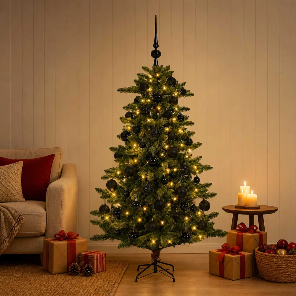 Dirbtinė Kalėdų eglutė su burbulais 150 cm 150 LED Šilta balta