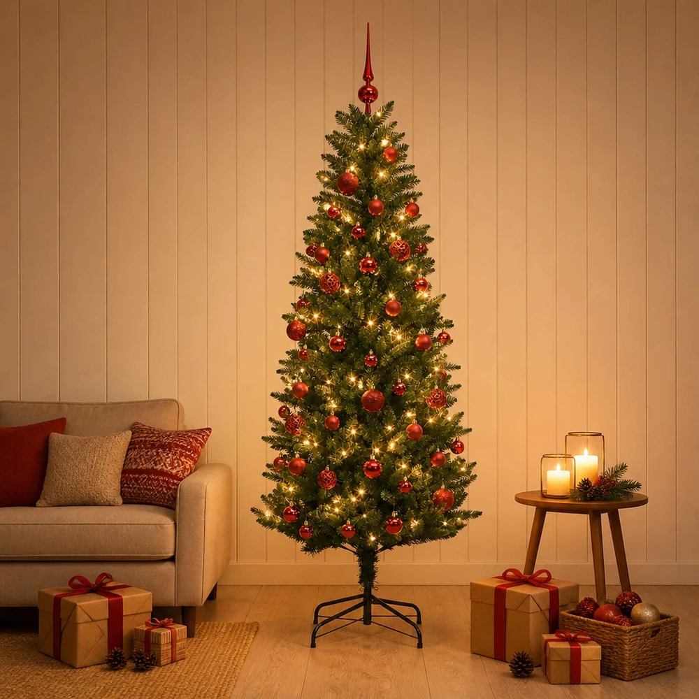 Dirbtinė Kalėdų eglutė su burbulais 150 cm 150 LED Šilta balta